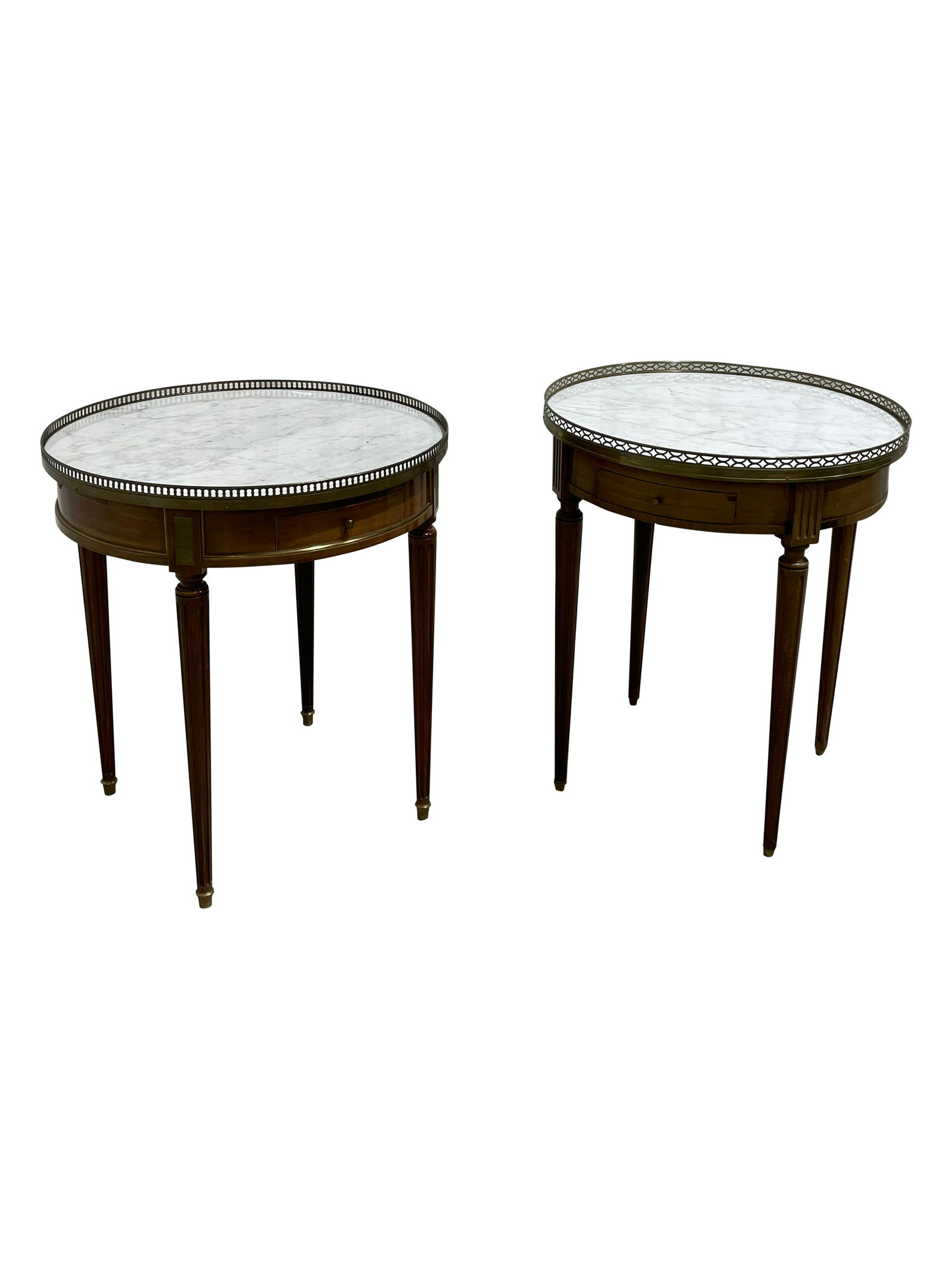 French Marble Top Boulette Tables (1 of 2)