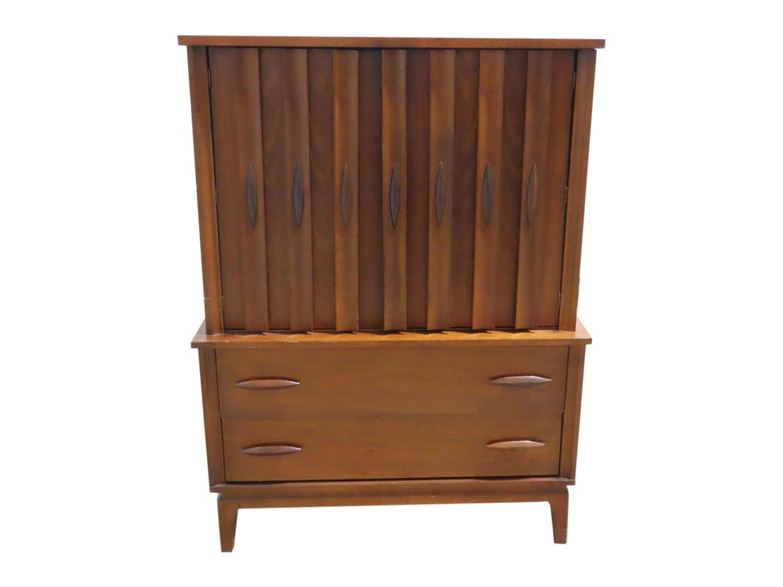 Mid Century Walnut Highboy (1 of 6)