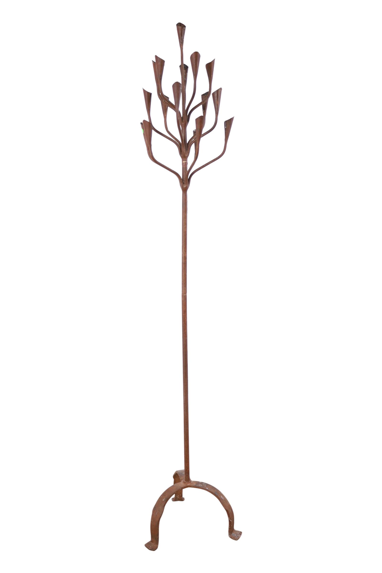 Iron Candelabra: Description -Art modern Iron candelabra. Dimensions - 72" x 15"
