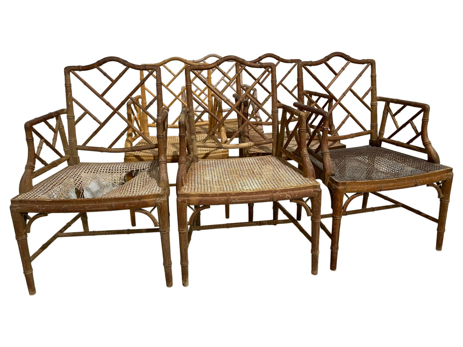 Faux Bamboo Arm Chairs - 6 (1 of 3)