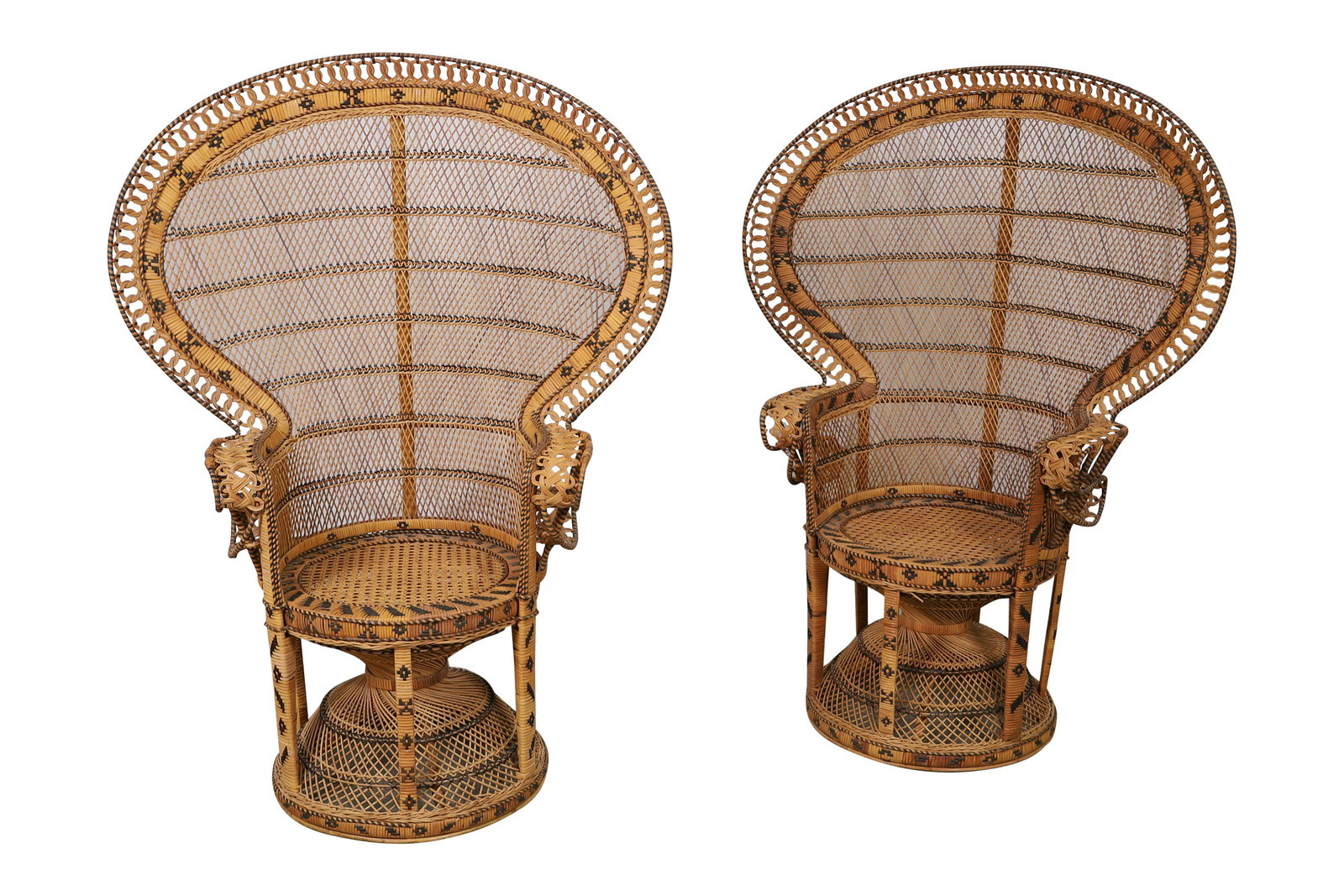 Rattan Peacock Chairs - Pair (1 of 4)