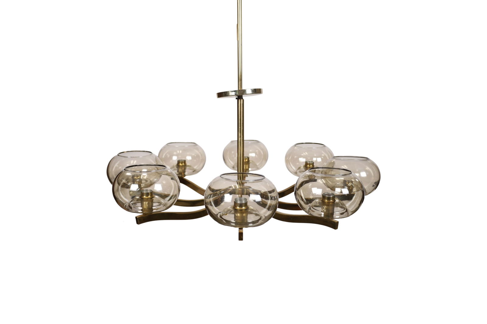 Mid Century Brass Chandelier (1 of 3)