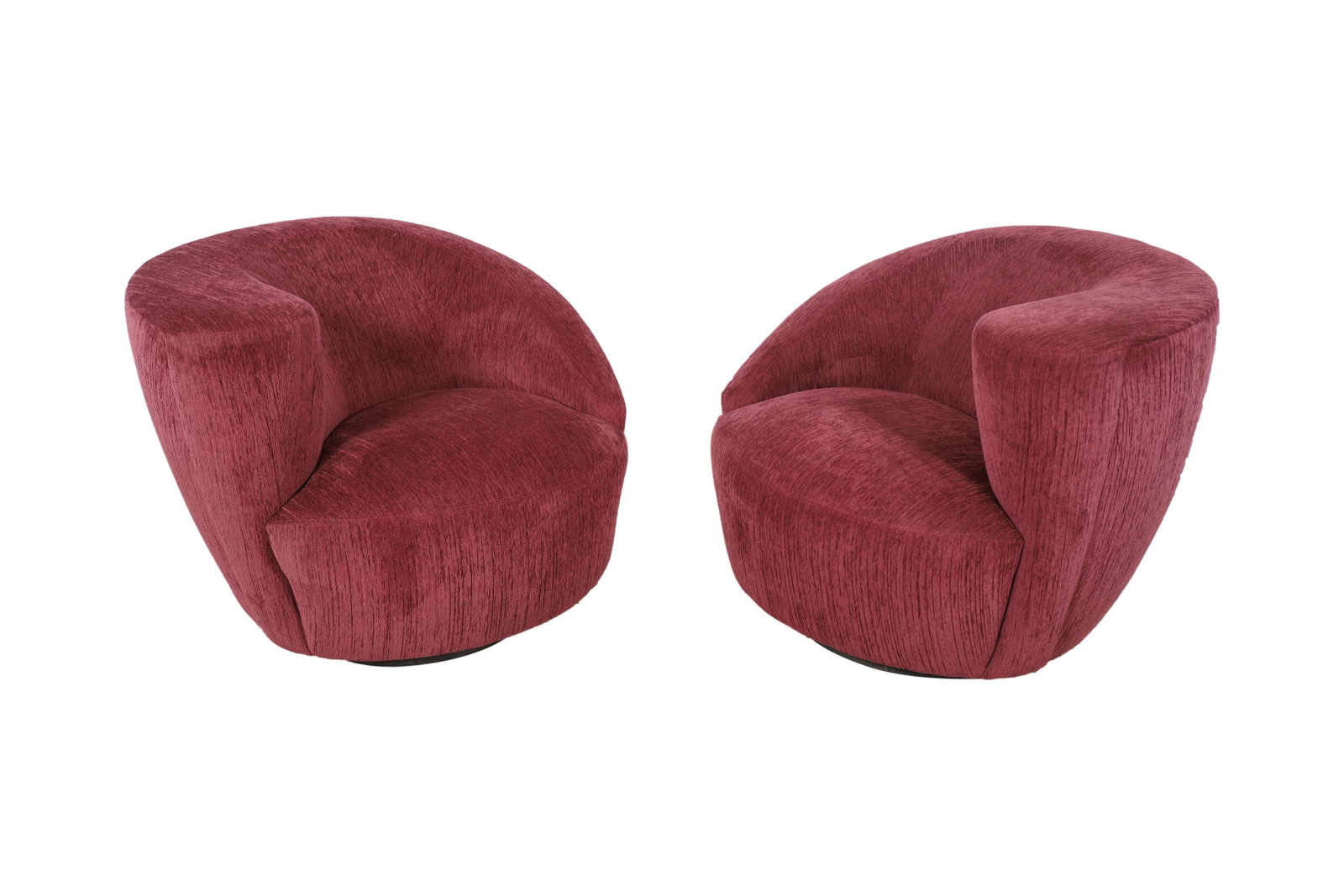 Vladimir Kagan - Swivel Chairs: Description - Vladimir Kagan swivel chairs, signed. Dimensions - 30" x 36" x 34"