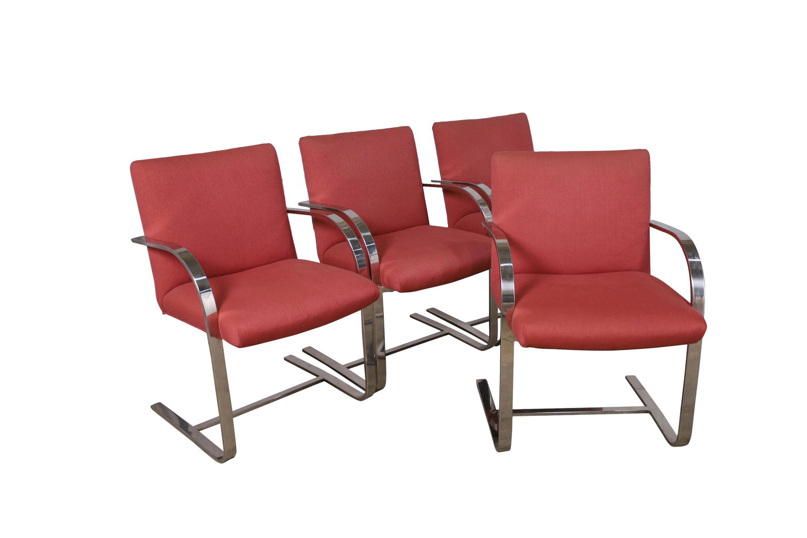 Brueton (Attr.) - Chrome Chairs - 4: Description - Brueton attributed chrome chairs, 4. Dimensions - 32" x 23" x 22"