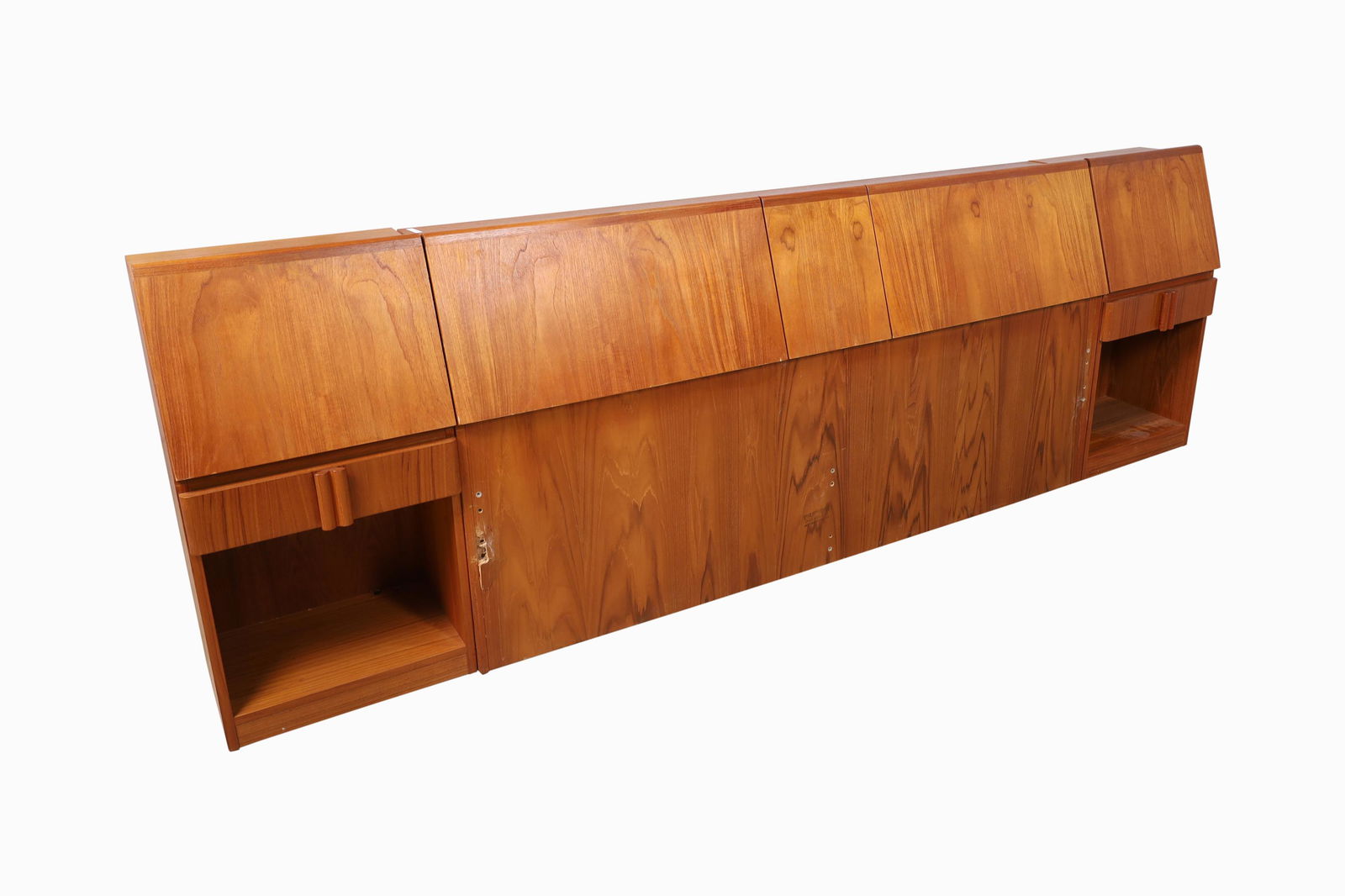 Danish Teak Headboard with Nightstands (1 of 3)