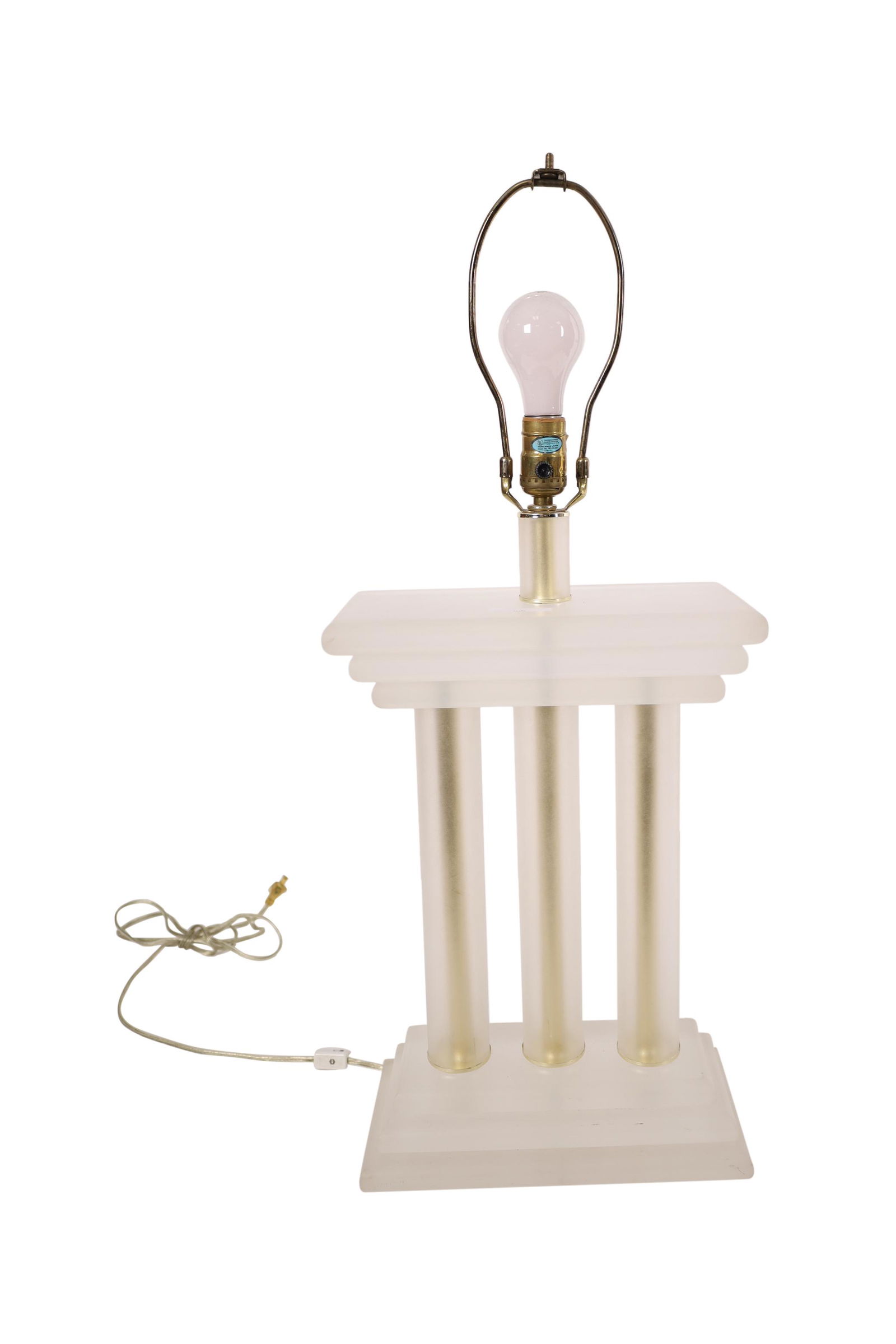 Lucite Column Lamp (1 of 2)