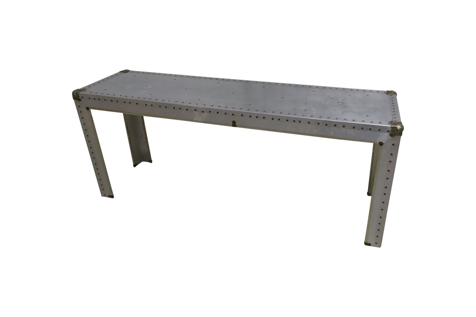 Steel and Brass Riveted Console (1 of 3)
