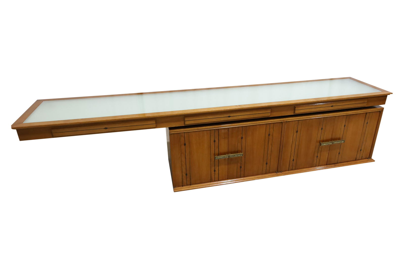 Italian Walnut Hanging Credenza (1 of 3)
