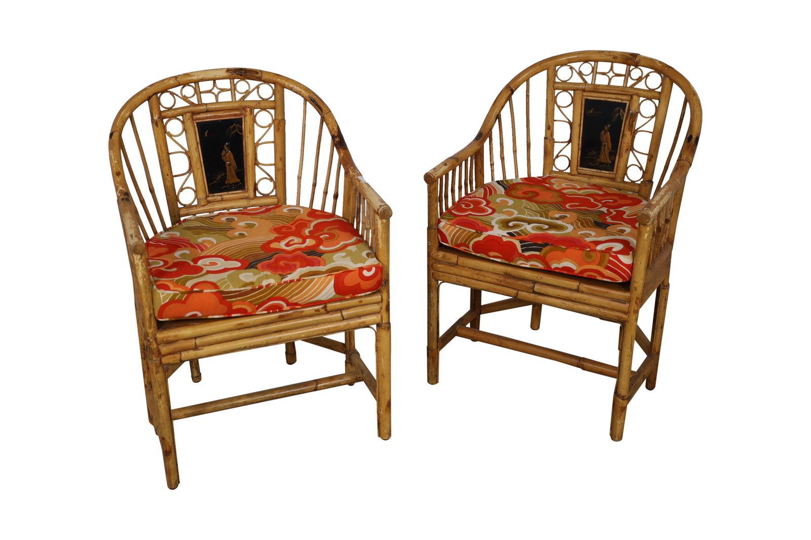 Maitland Smith - Bamboo Arm Chairs - Pair (1 of 5)