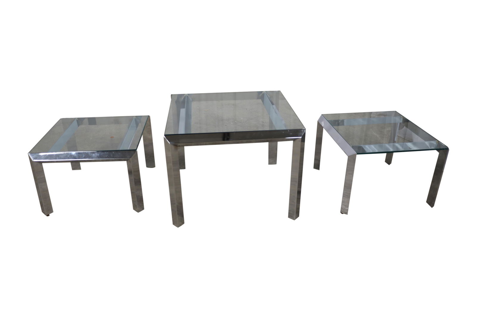 Chrome and Glass Tables - 3 (1 of 2)