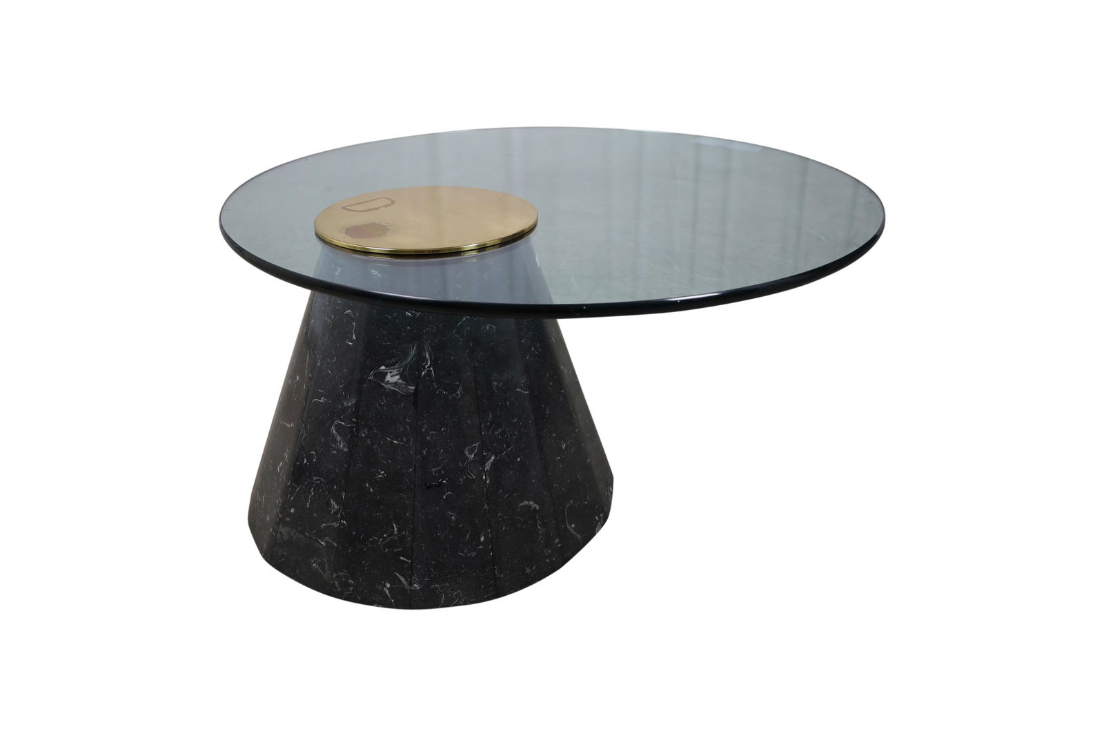 Marble Base Glass Top Coffee Table (1 of 3)