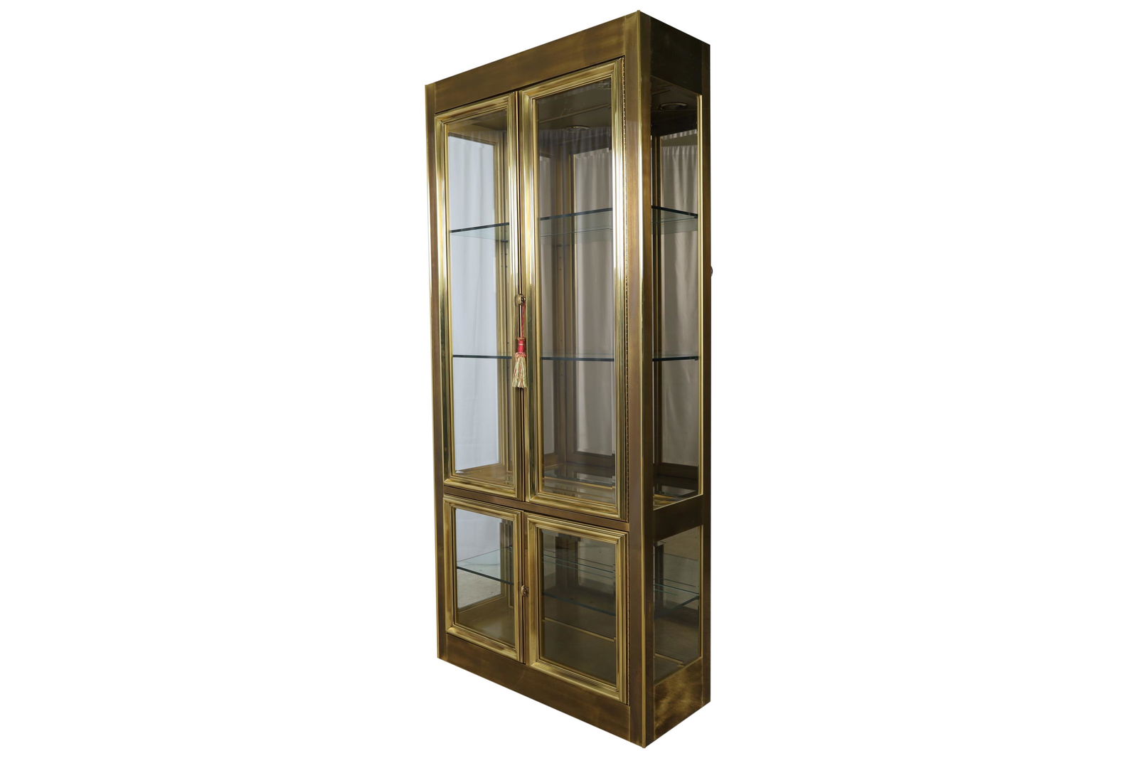 Drexel Heritage Brass And Glass Curio