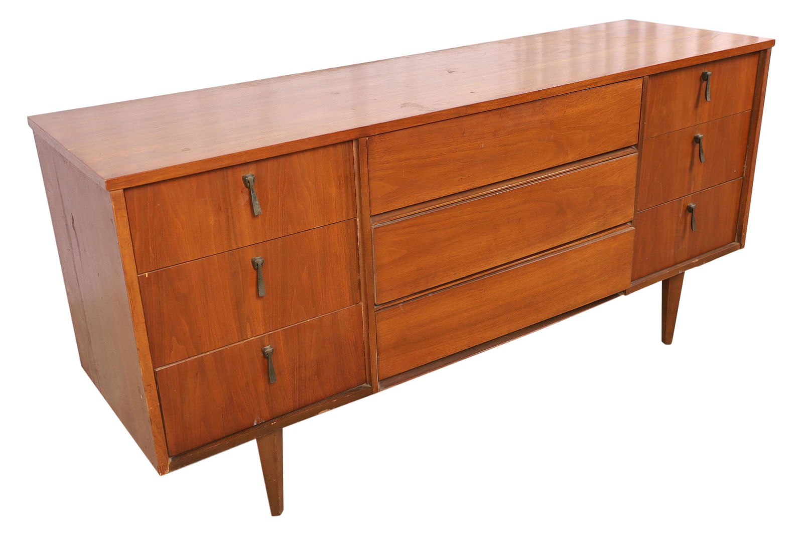 Mid Century Walnut Long Dresser (1 of 2)