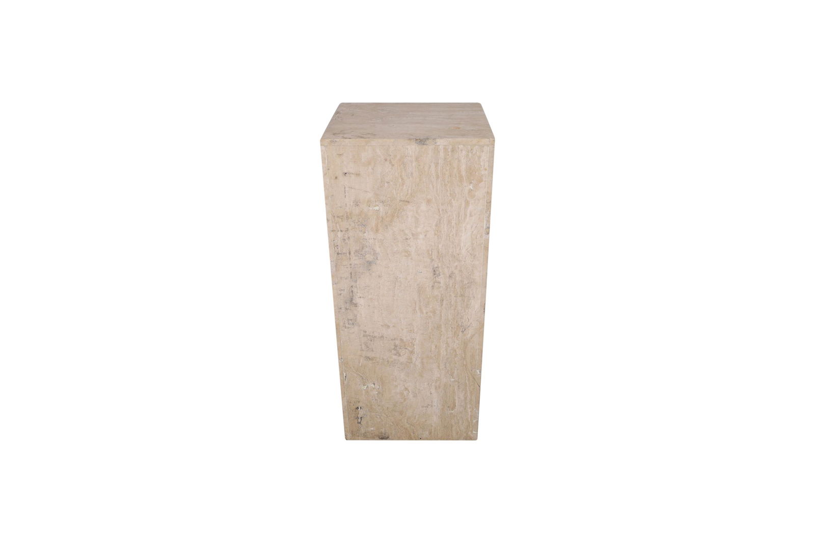 Travertine Marble Pedestal: Description - Travertine marble pedestal. Dimensions - 31" x 13"
