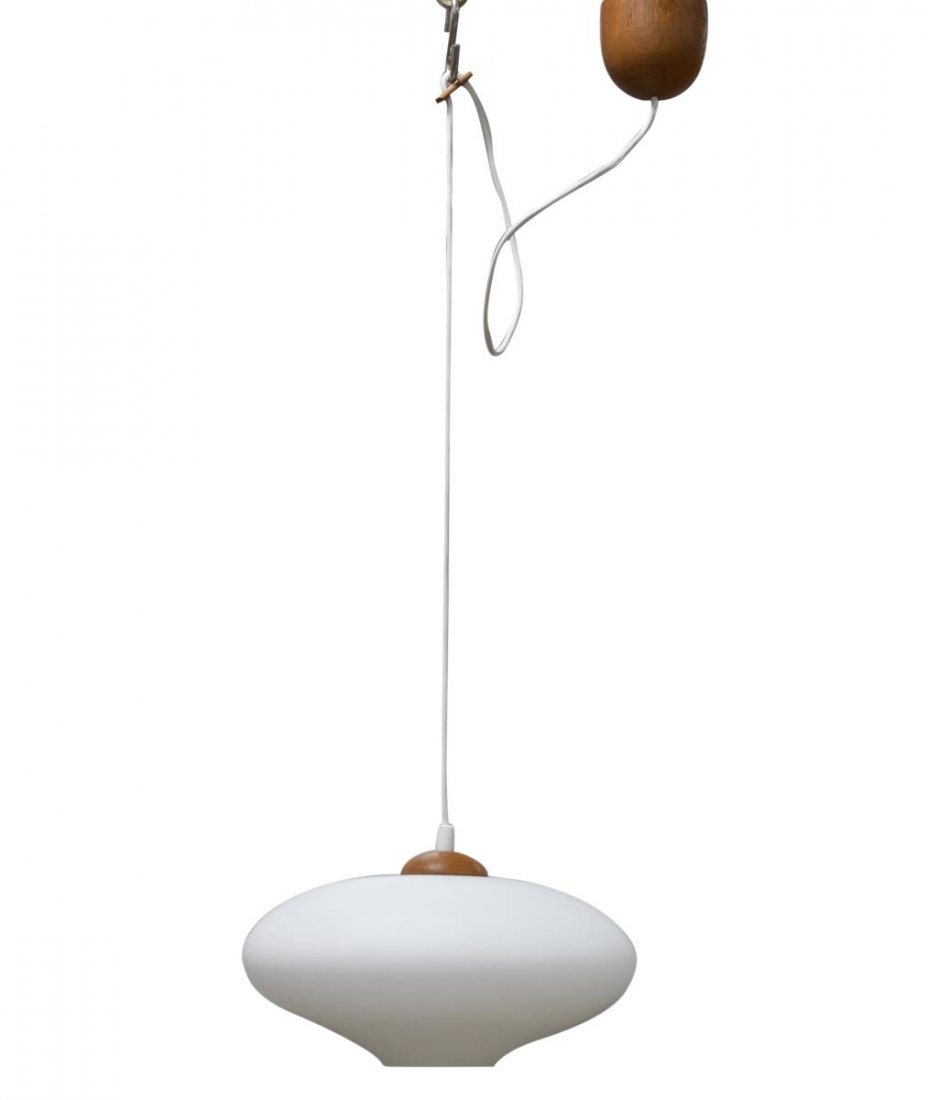 Uno + Osten Kristiansson - Glass Pendant: Description - Uno + Osten Kristiansson for Luxus glass saucer pendant in box.