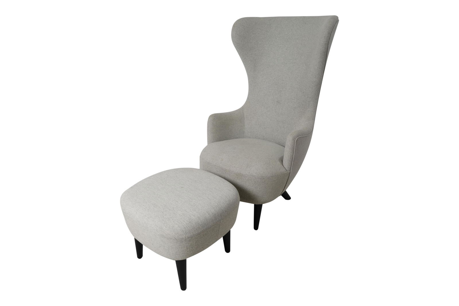 Tom Dixon - Modern Wing Chair and Ottoman (1 of 4)