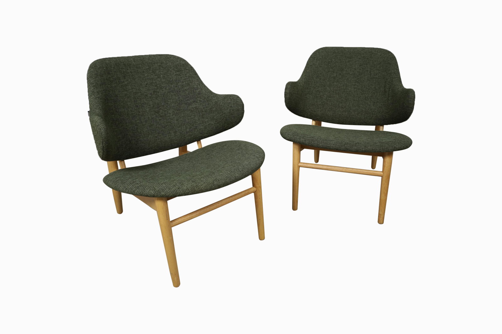 IB Kofed Larsen Style - Pelican Chairs - Pair: Description - IB Kofed Larsen style pair of penguin chairs. Dimensions - 31" x 26" x 26"
