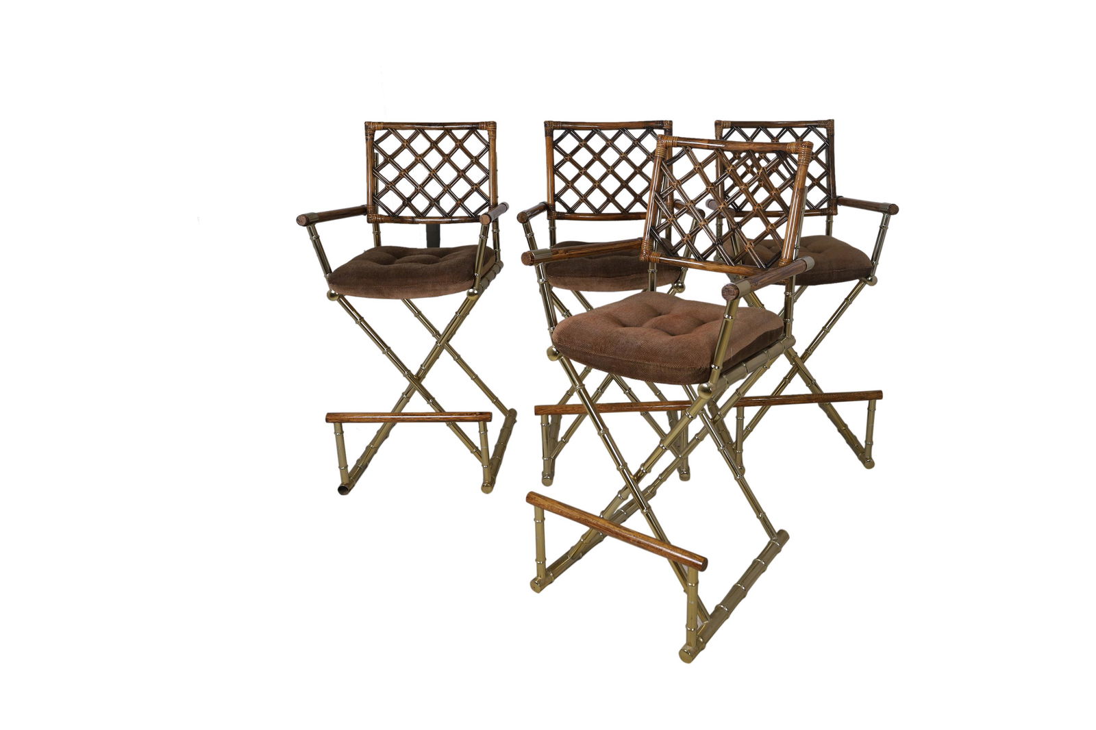 Faux Bamboo and Rattan Stools - 4 (1 of 6)