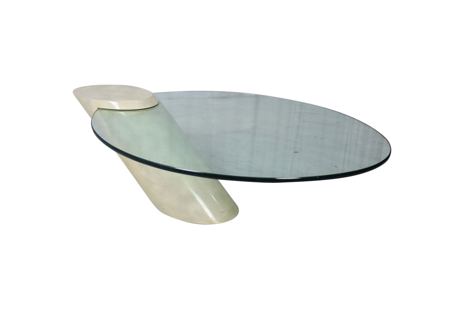 Faux Goatskin Cantilever Coffee Table (1 of 3)