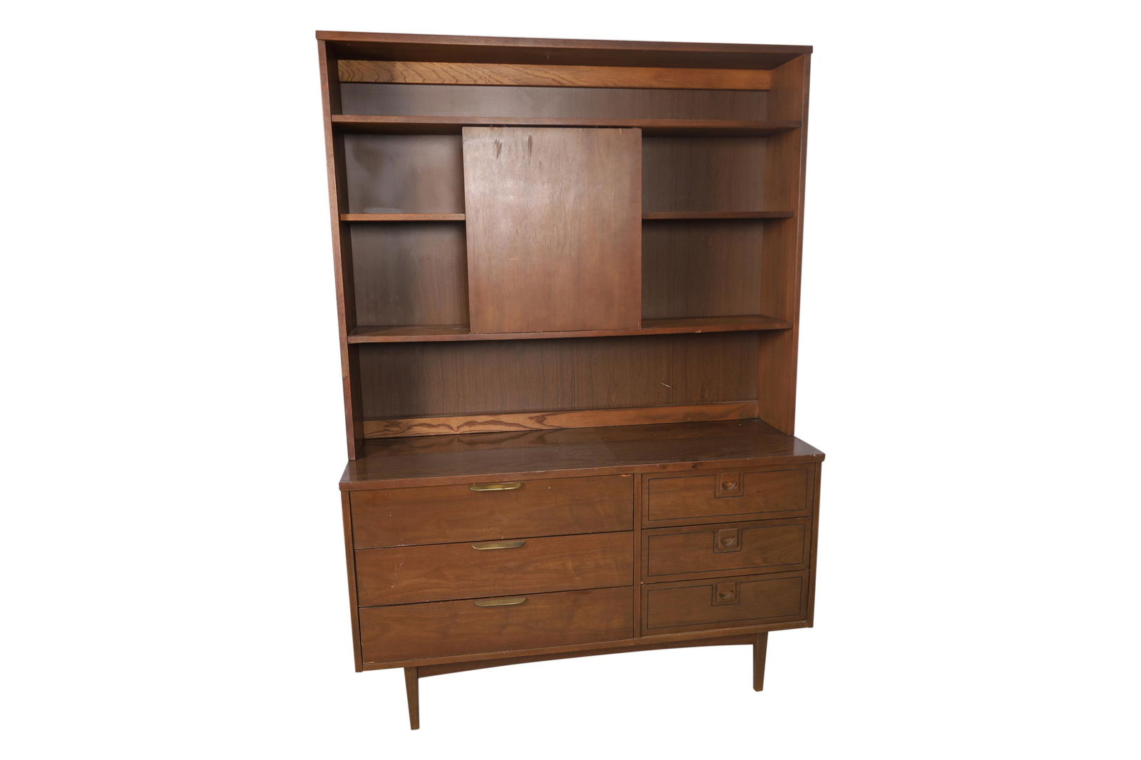 Stanley - Walnut 2 Part Bookcase (1 of 4)