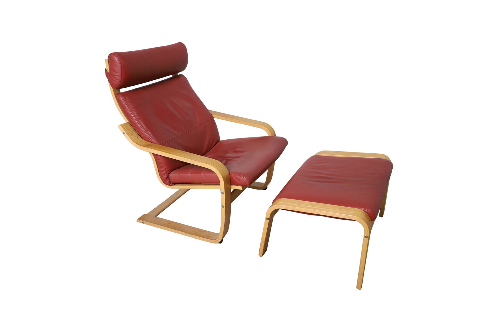 Ikea Lounge Chair and Ottoman: Description - Ikea lounge chair and ottoman. Dimensions - 37" x 28" x 30"