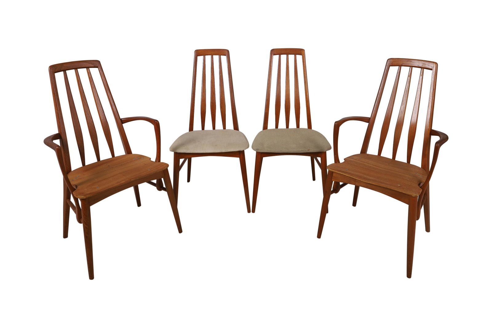 Kofod Hornslet - Teak Chairs - 4: Description - Set of 4 Kofod Hornslet teak chairs. Dimensions - arm- 37" x 20" x 16"