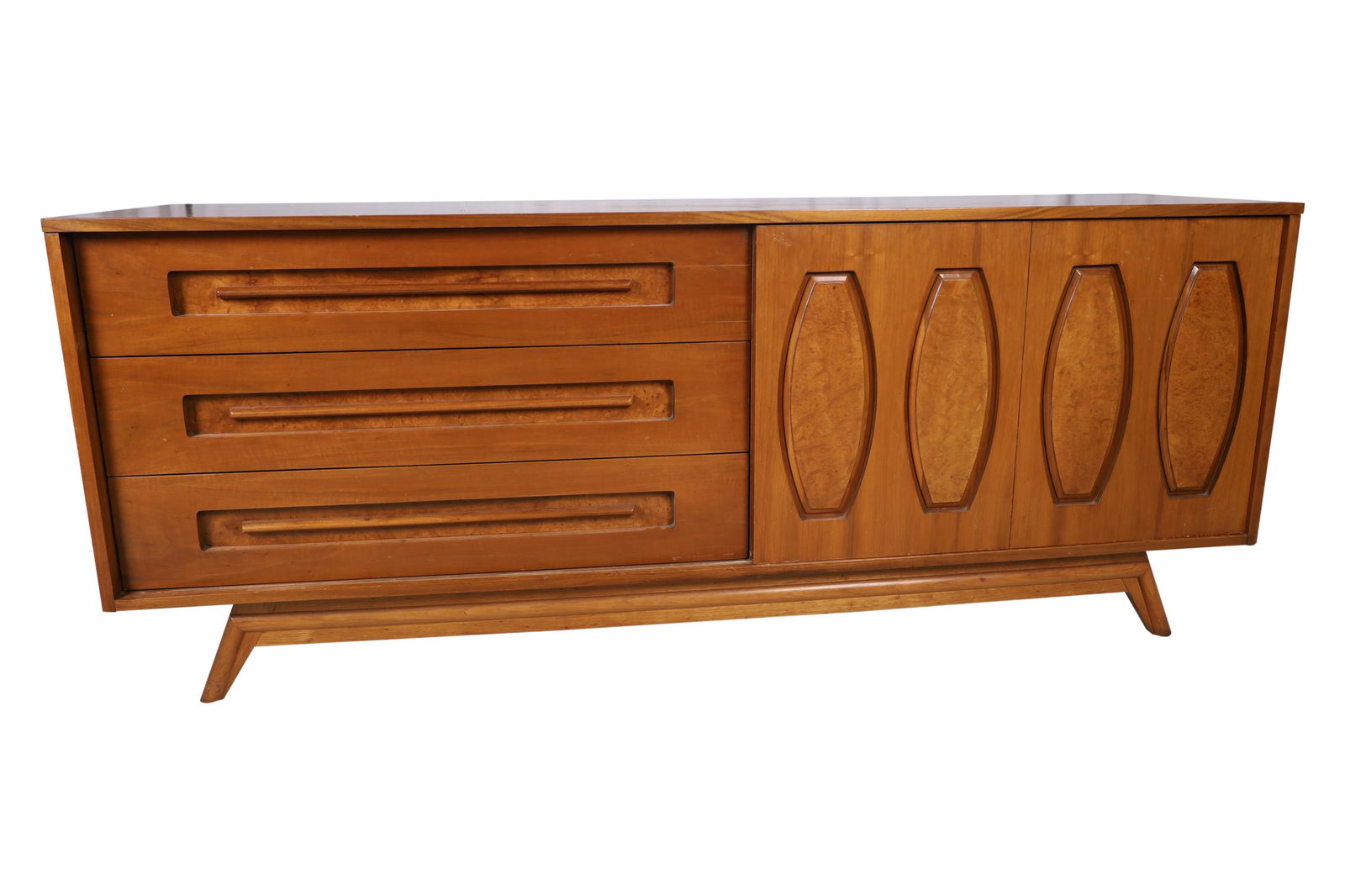 Mid Century Walnut Long Dresser (1 of 6)