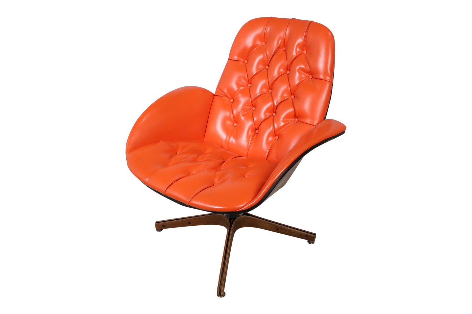 George Mulhauser - Swivel Chair: Description - George Mulhauser Plycraft swivel chair. Dimensions - 32" x 29" x 33"