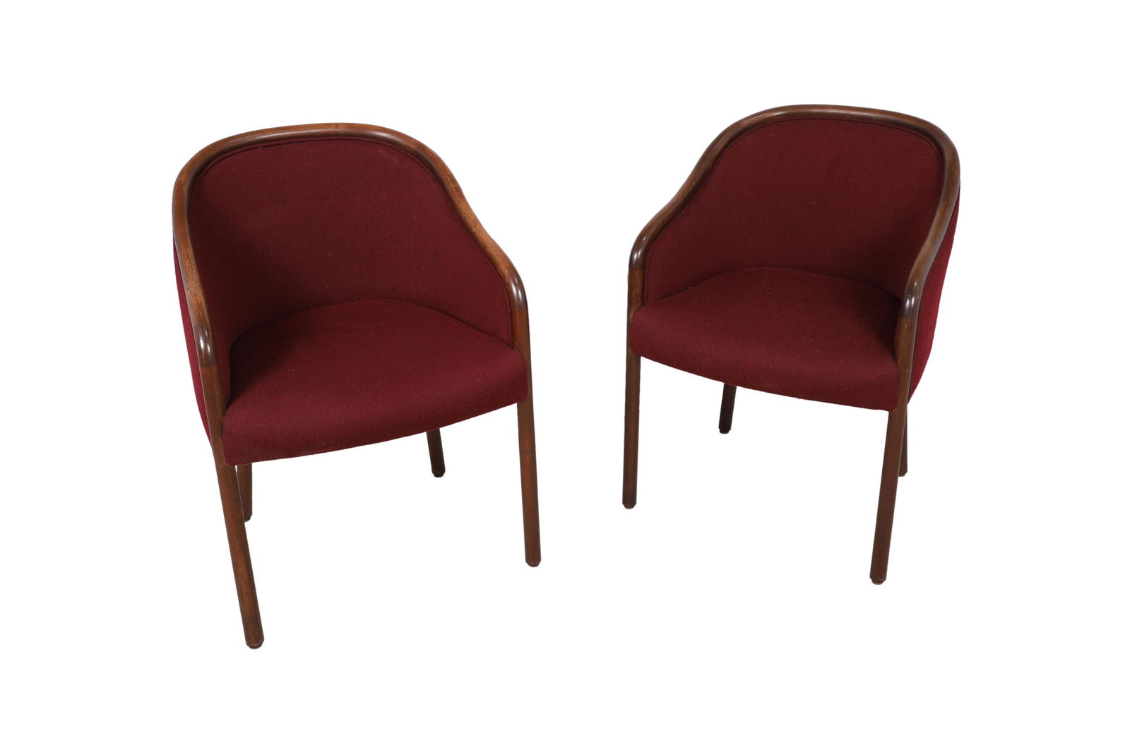 Ward Bennett Style - Chairs - Pair: Description - Ward Bennett style chairs, pair. Dimensions - 32" x 23" x 18"