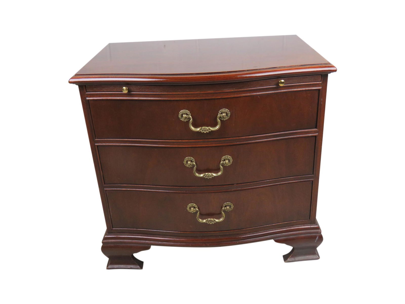 Baker - Mahogany Serpentine Nightstand (1 of 3)