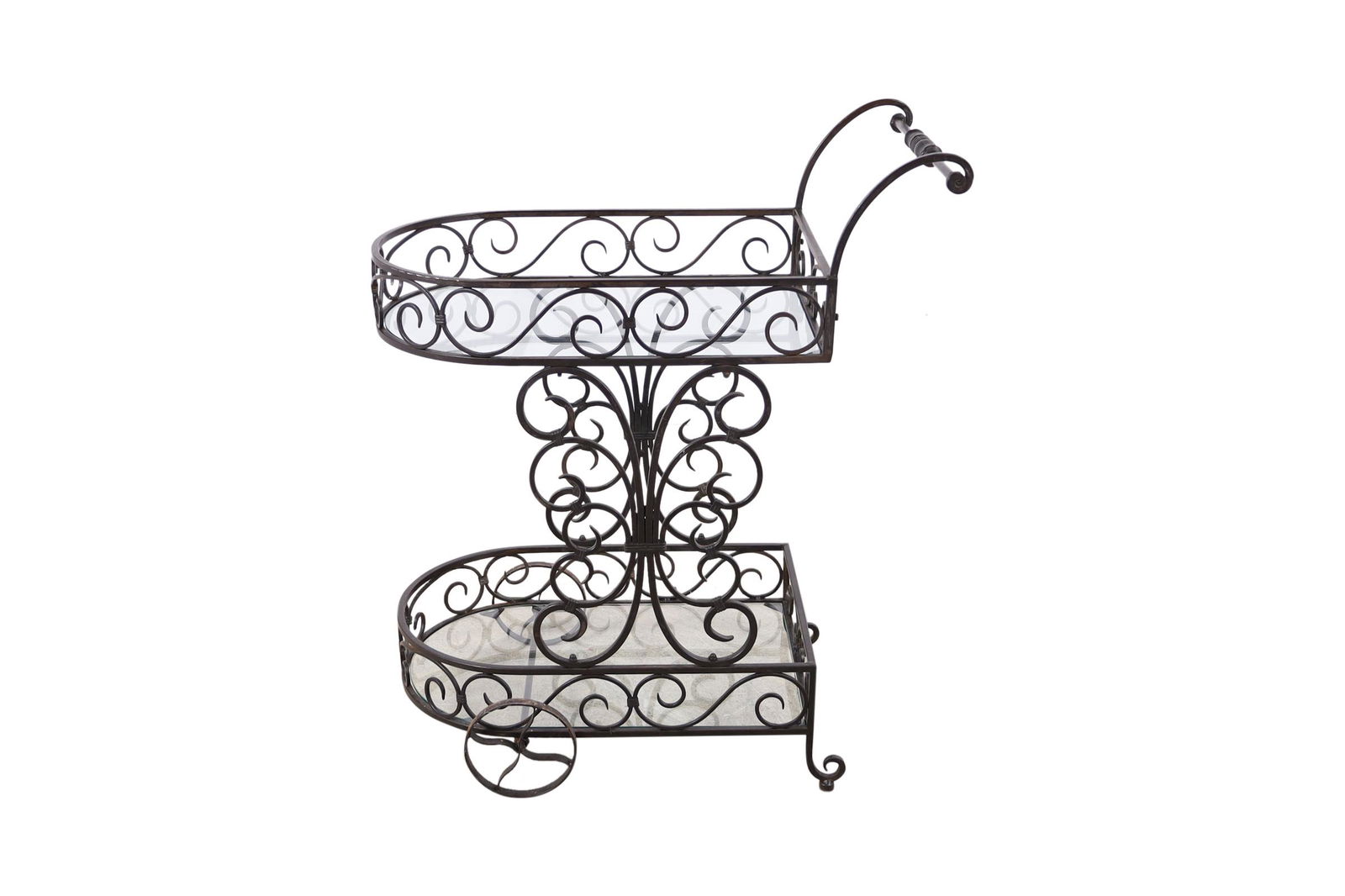 Ornate Wrought Iron Tea Cart (1 of 2)