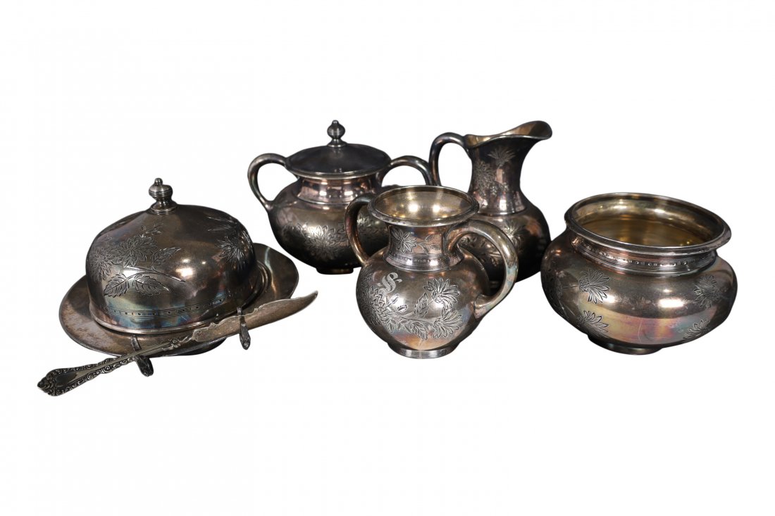 Rogers - Silverplate Tea Set with Large Tray (1 of 6)