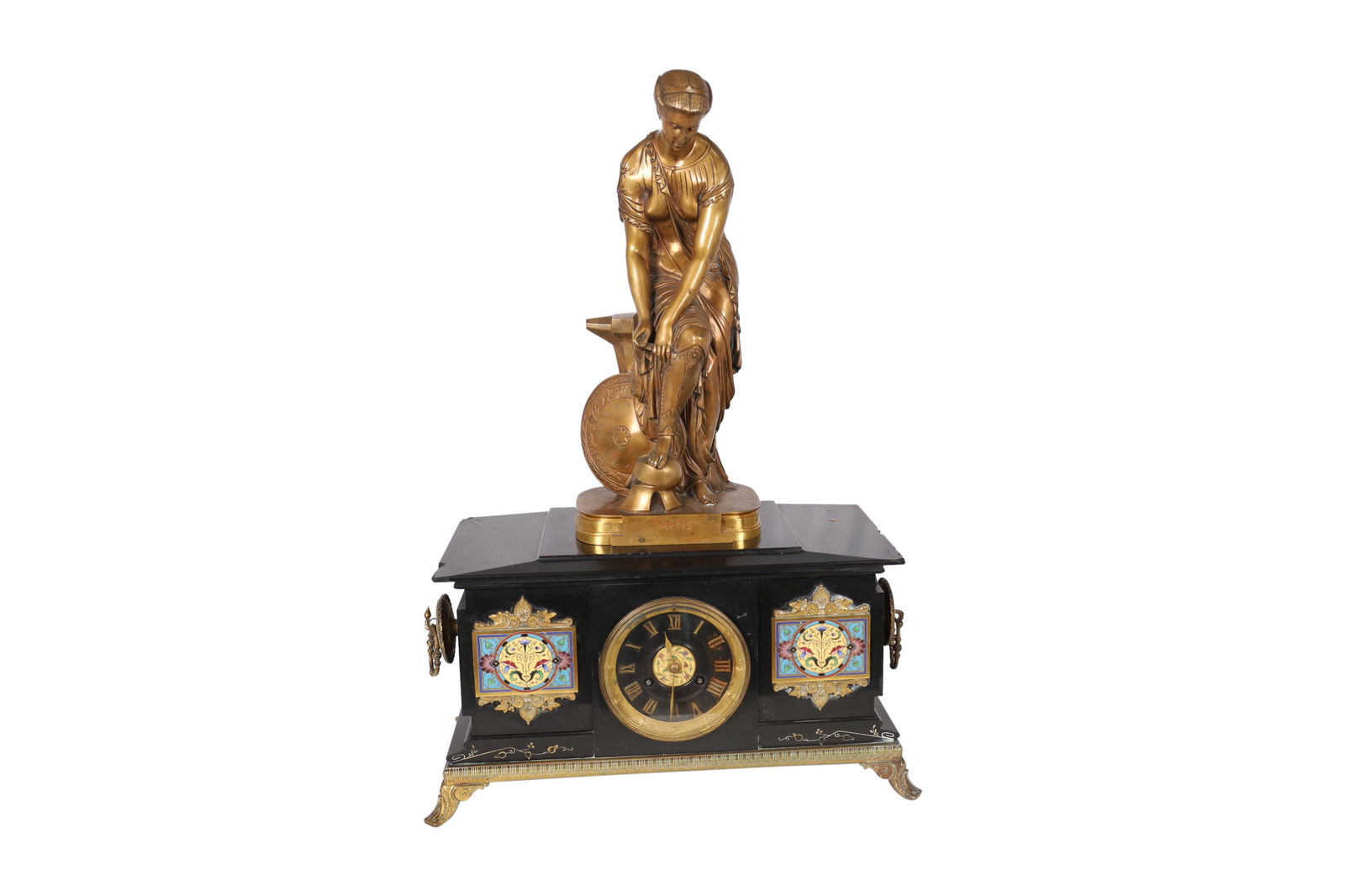 Emile Hebert - Marble Champleve Clock (1 of 7)