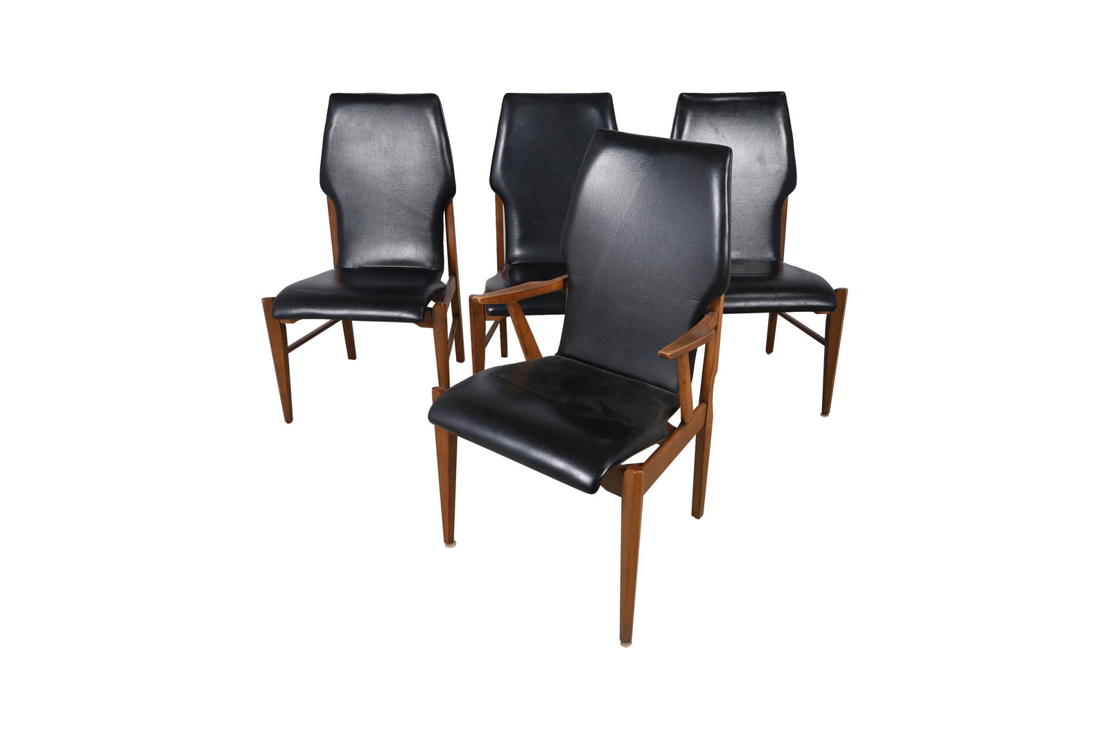 Lane - Walnut High Back Dining Chairs - 4 (1 of 5)