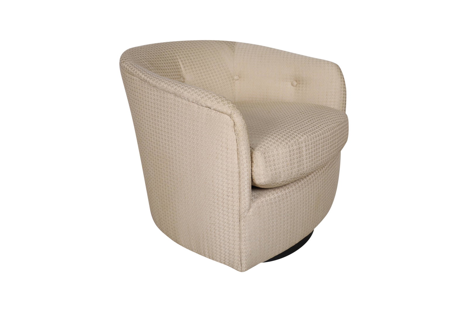 Milo Baughman - Tilt and Swivel Lounge Chair: Description - Milo Baughman tilt and swivel lounge chair. Dimensions - 26" x 28" x 22"