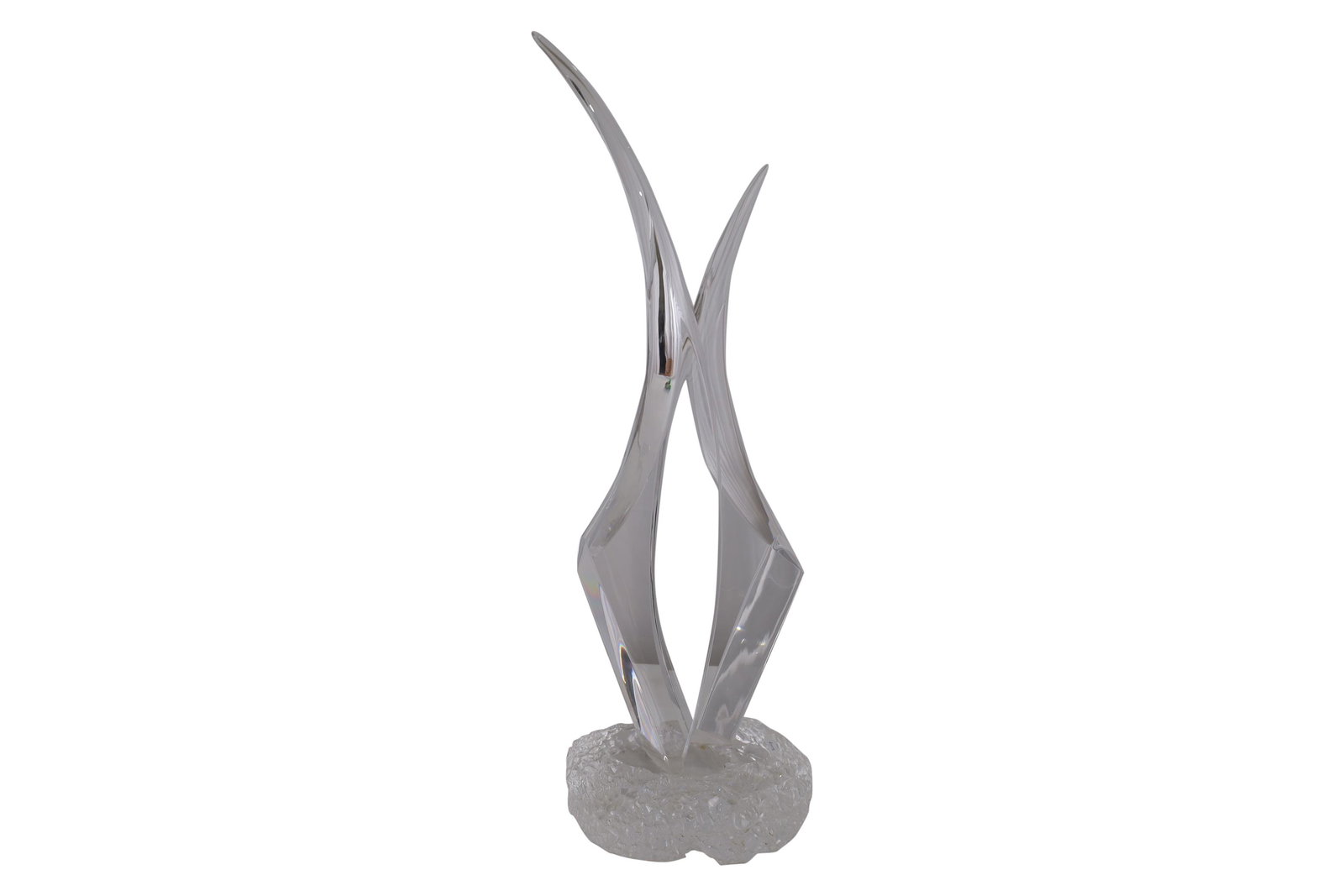 Lucite Sculpture: Description - Lucite sculpture. Dimensions - 33" X 11" X 7"