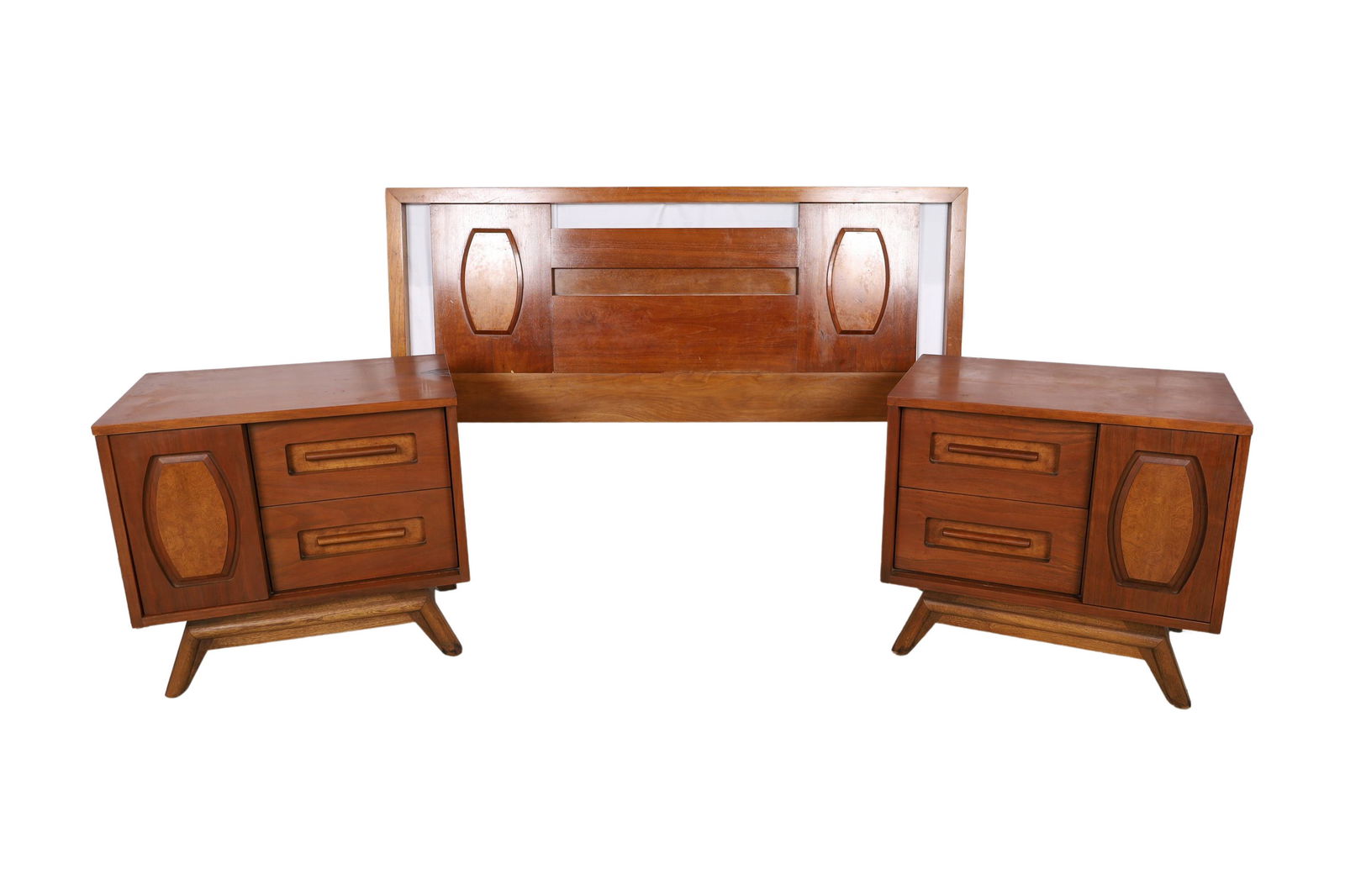 Young MFG - Walnut Nightstands and Headboard (1 of 8)