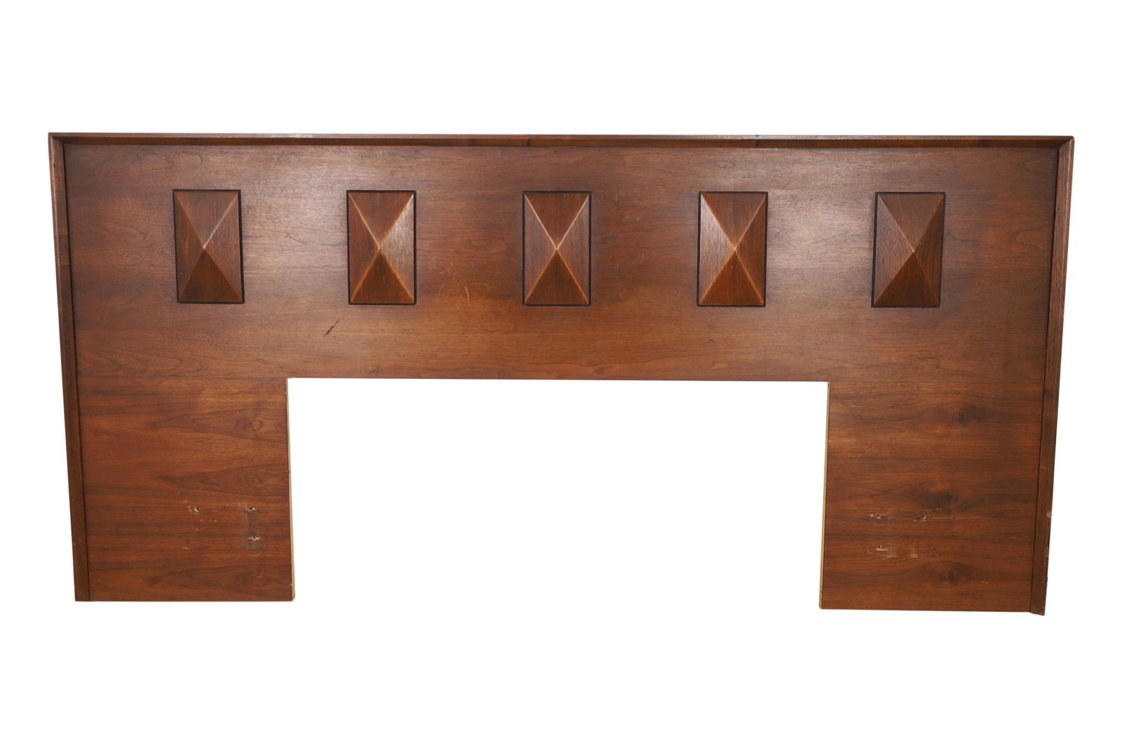 Brutalist Style Walnut Headboard (1 of 3)