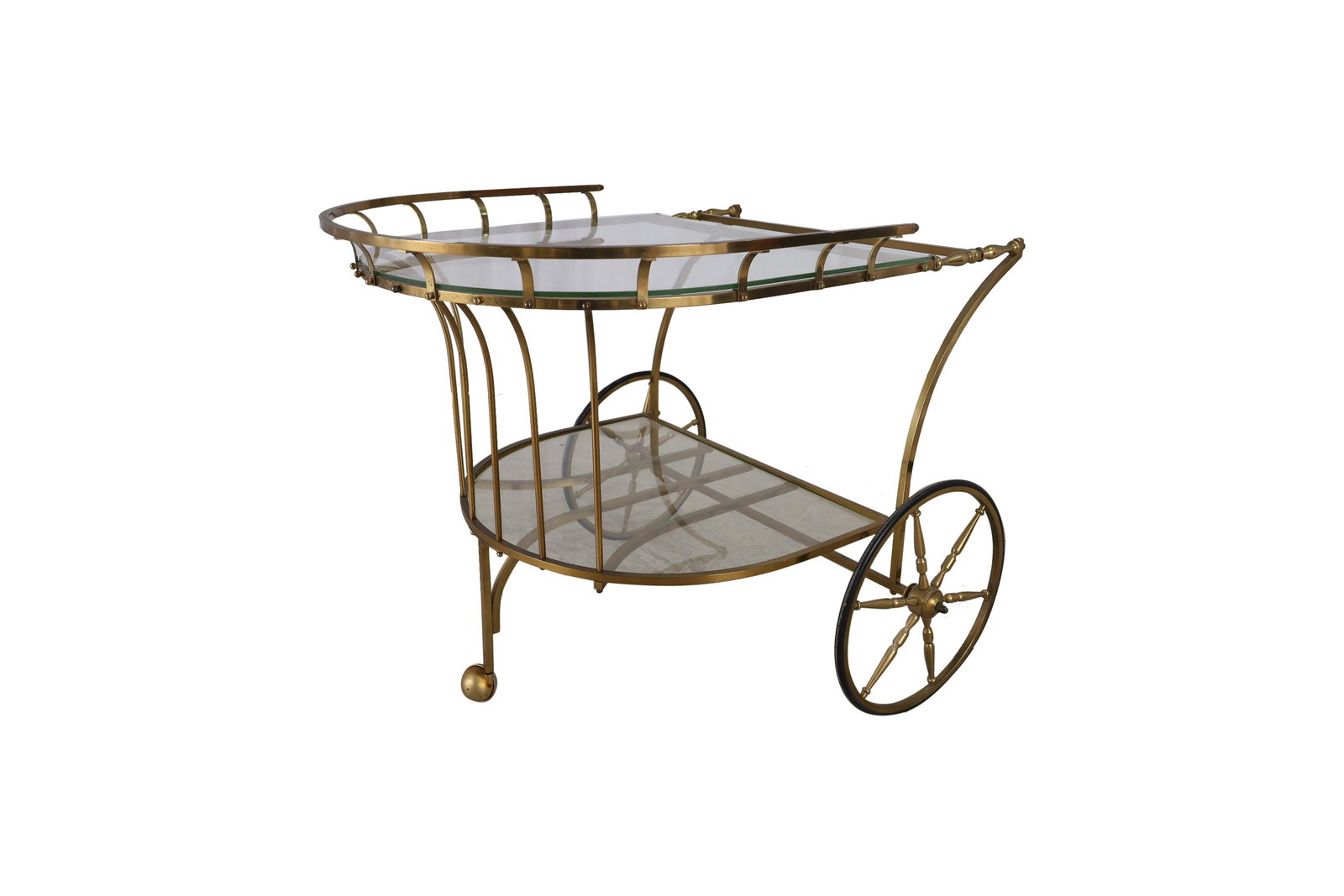 Mid Century Brass Bar Cart (1 of 5)