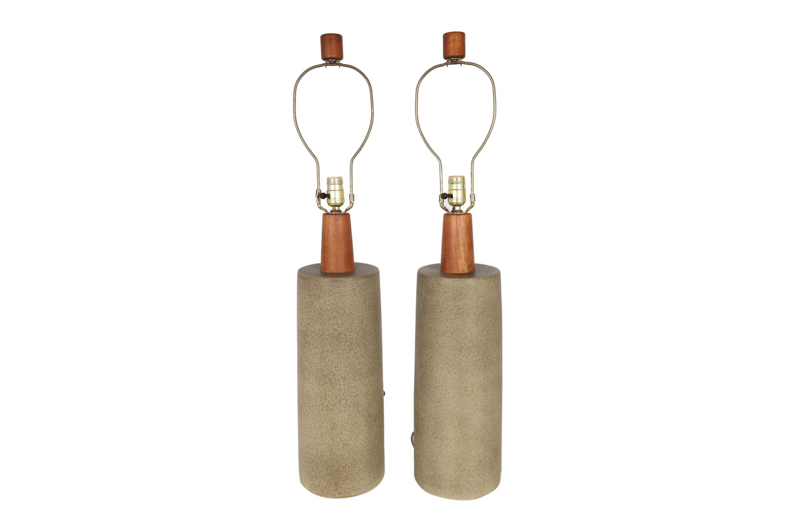 Martz - Ceramic and Teak Lamps - Pair (1 of 7)