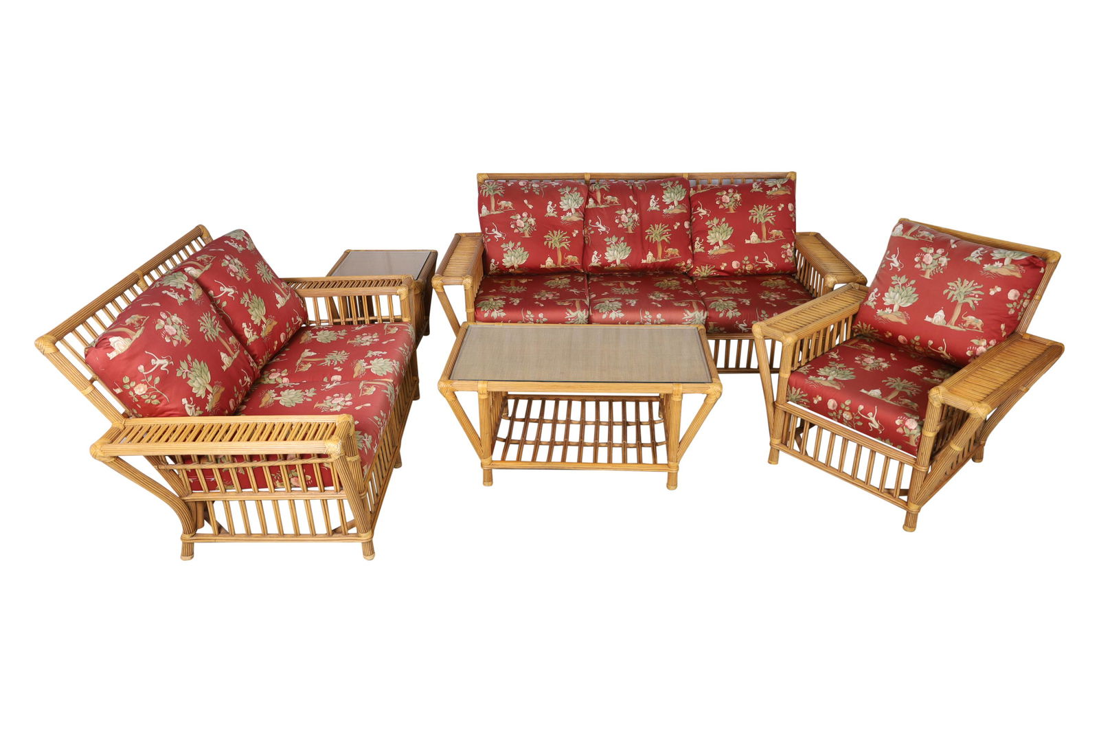 Split Reed Rattan Porch Set - 5 Piece (1 of 9)