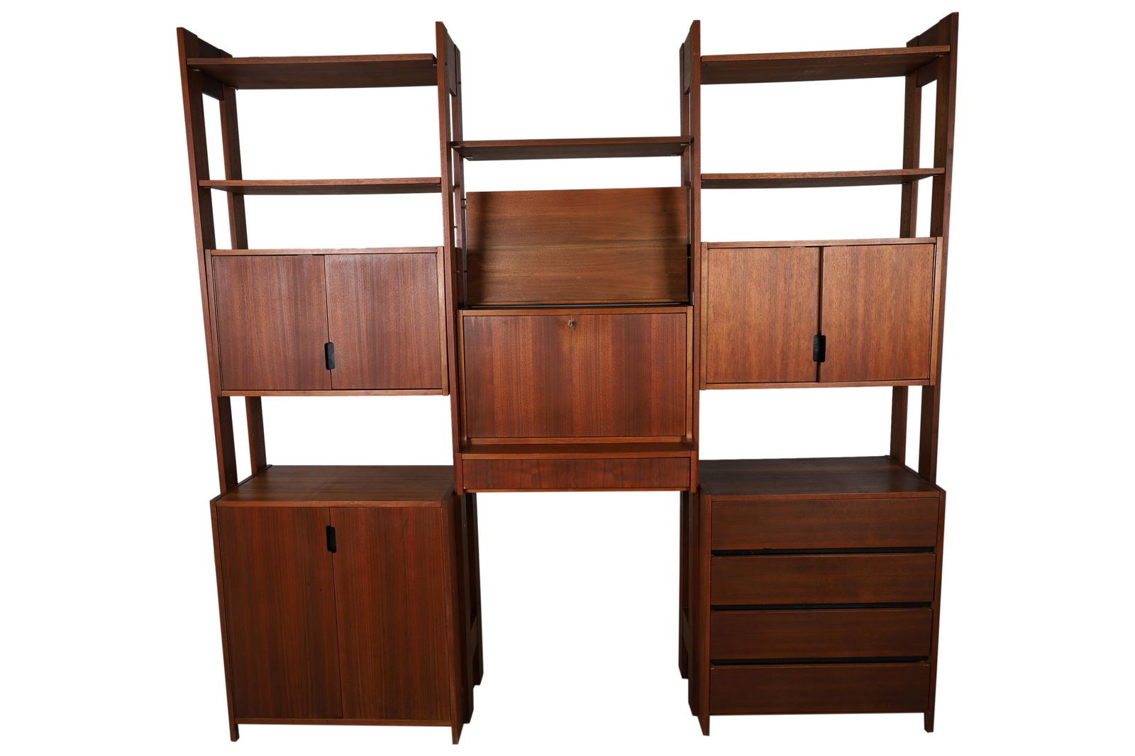 Teak 3 Section Free Standing Wall Unit (1 of 8)