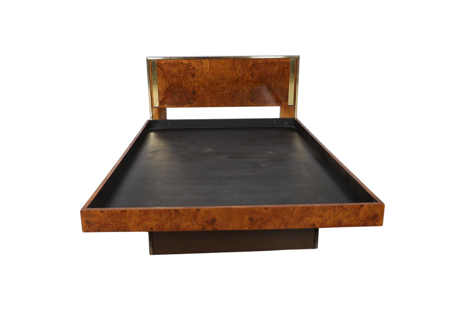 Milo Baughman Style - Burl Platform Bed (1 of 3)