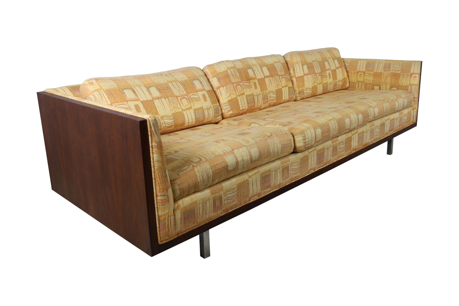 Milo Baughman Style - Walnut Case Sofa (1 of 5)