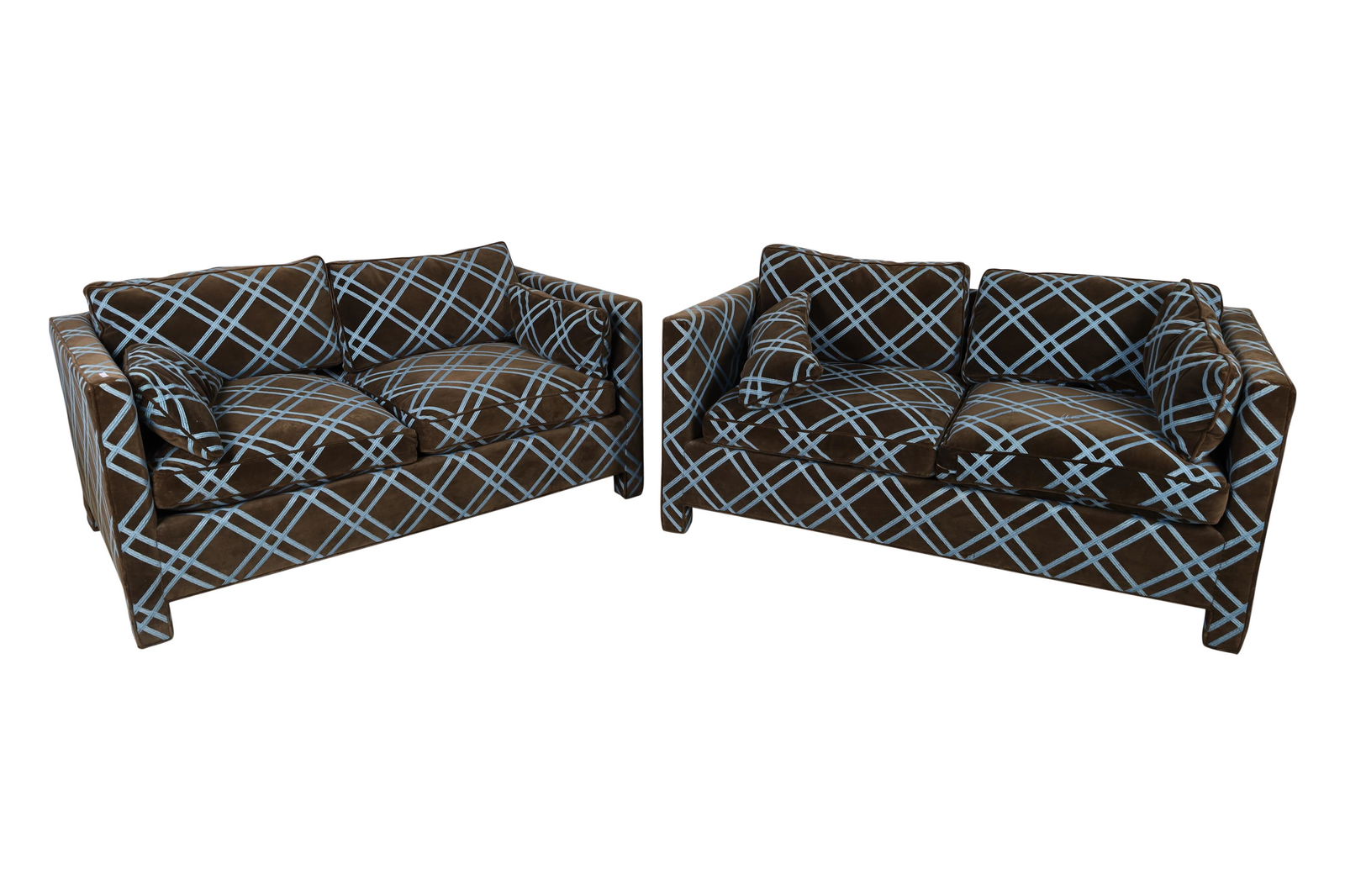 Velvet Loveseats - Pair (1 of 3)