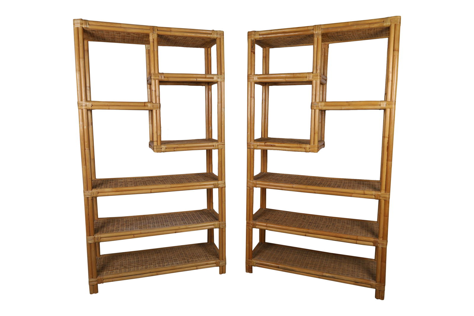 Rattan etageres - Pair (1 of 4)