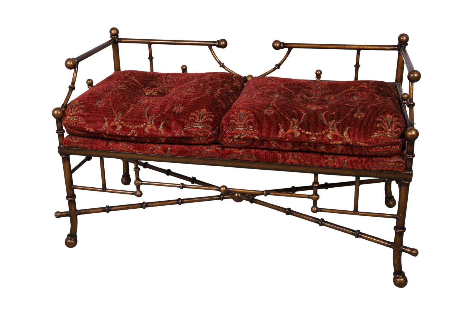Iron Faux Bamboo Bench (1 of 3)