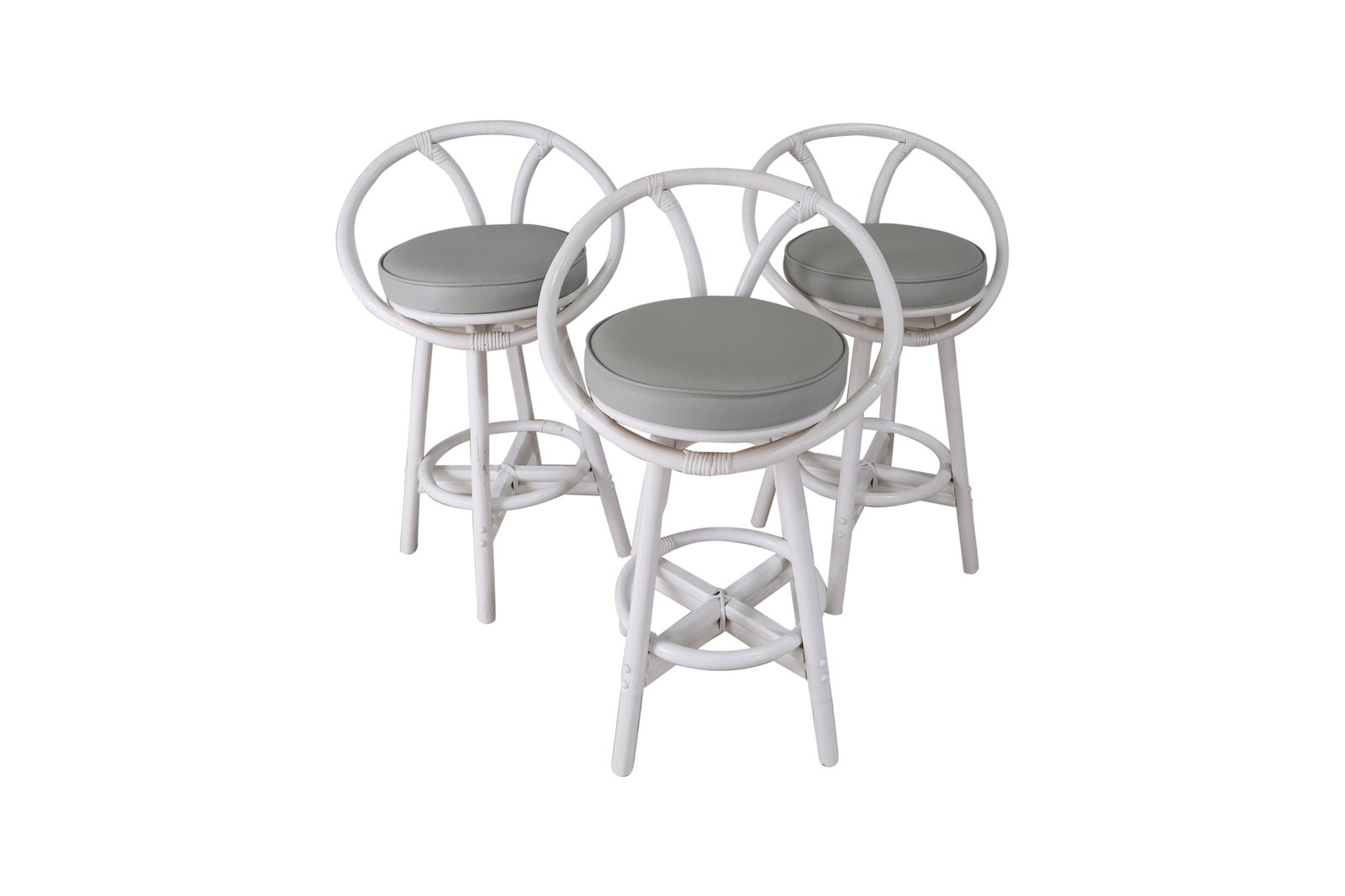 Hoop Style Rattan Stools - 3 (1 of 4)