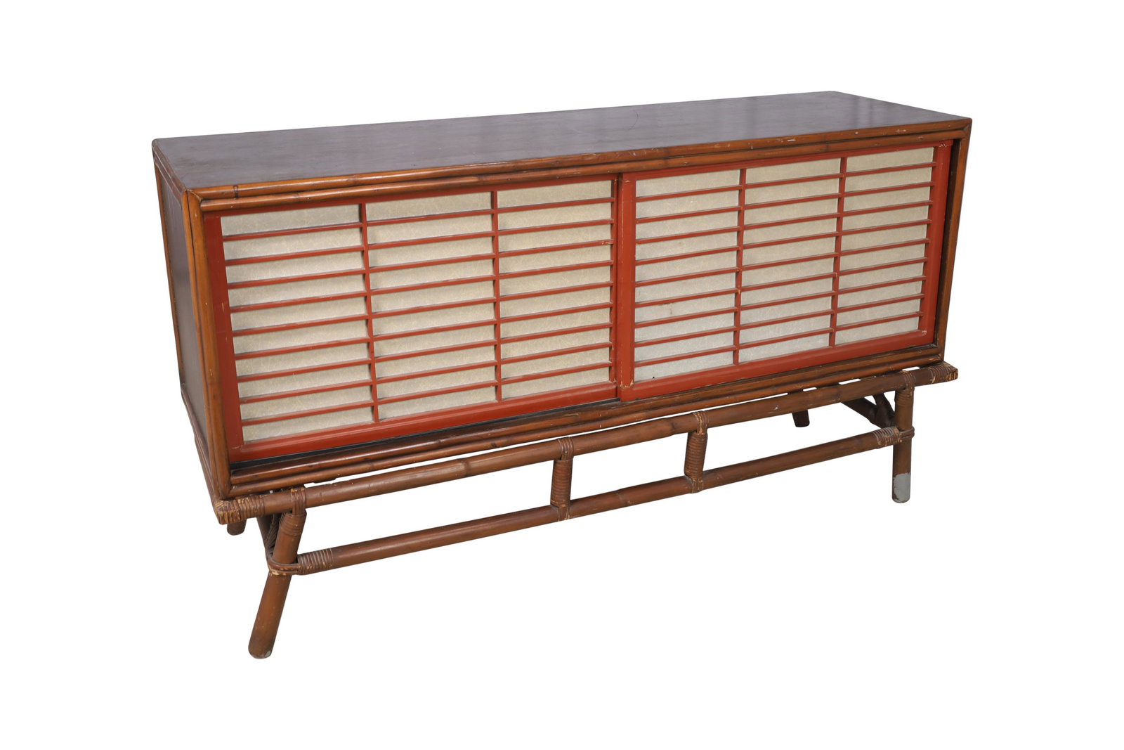 Ficks Reed- Rattan Two Part Credenza (1 of 5)