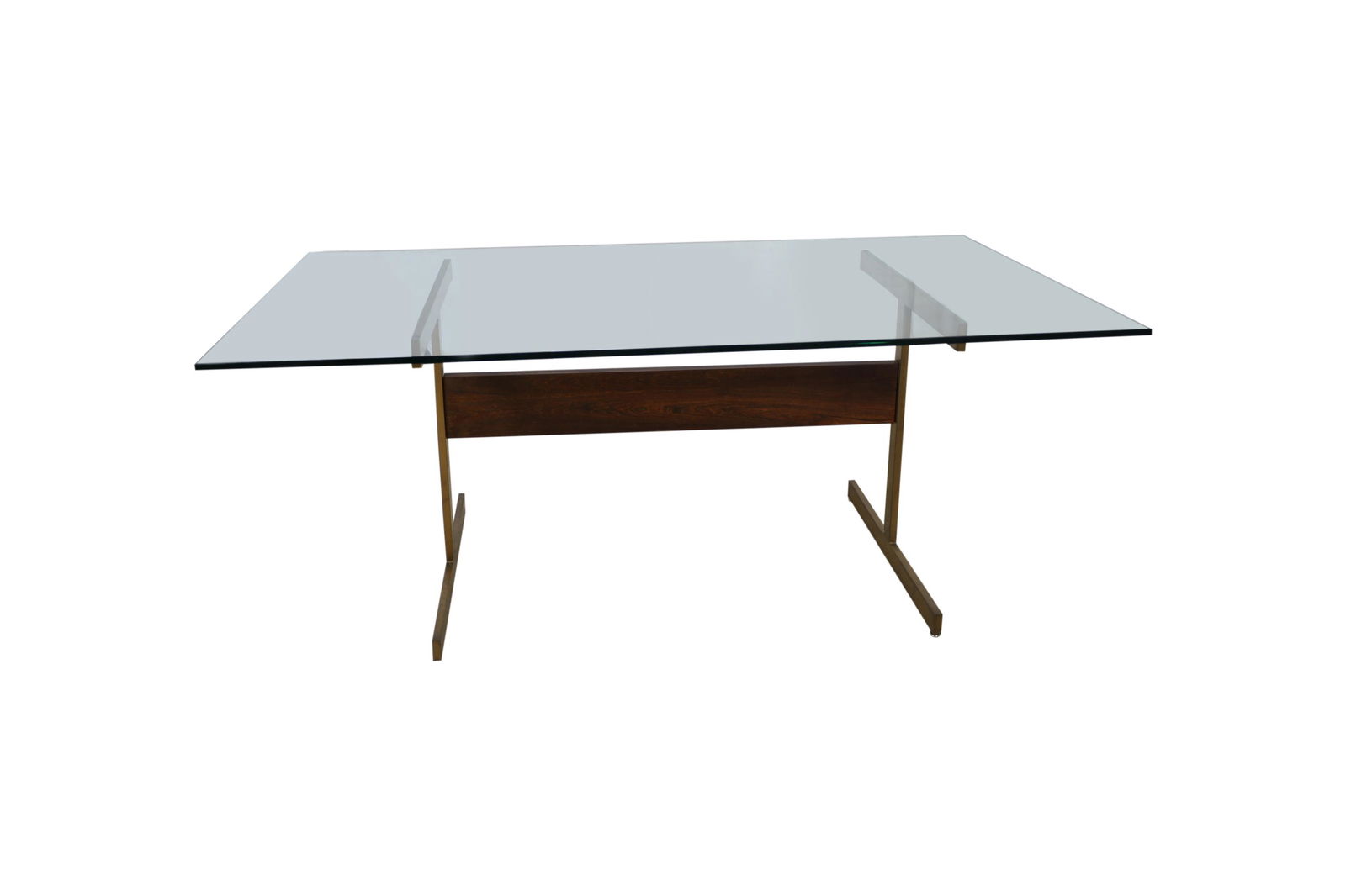 Bronze Finish and Walnut Dining Table (1 of 3)